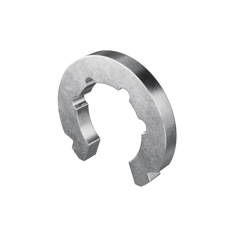 Schließring zur Sicherung von Bolzen im Kettenantrieb für Förder- und Antriebssysteme