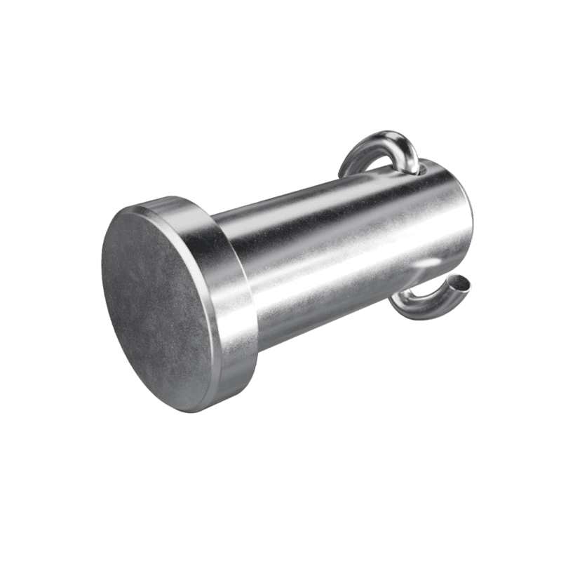 Kopfbolzen mit S-Splint zur sicheren Befestigung in Förderketten und Maschinenteilen